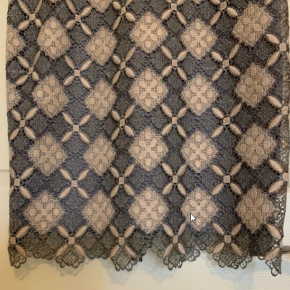 🎉HP🎉 Calvin Klein Womens Grey, Silver and Tan Cocktail Party Sheath Dress Sz 8 - Picture 5 of 9